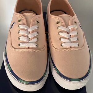 Ralph Lauren Polo Pale Pink Canvas Sneakers Size 9